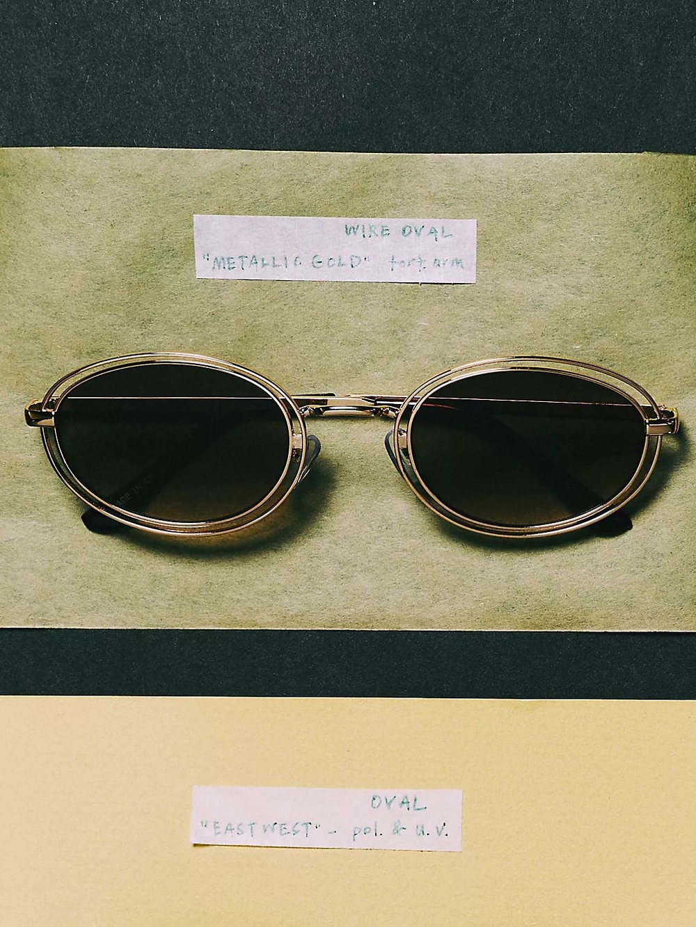 Anthropologie I-SEA Oval Rim Sunglasses - NWT - Gold - Picture 4 of 16